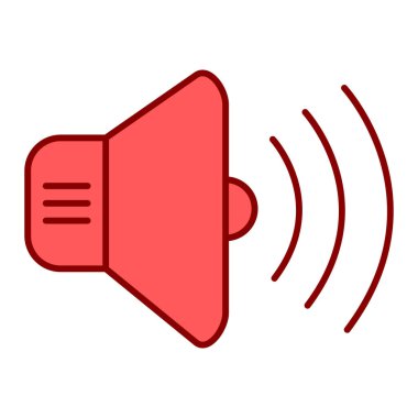 Hoparlör. Web simgesi vektör illüstrasyonu