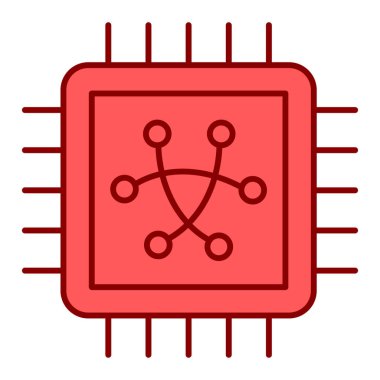 İşlemci. Web simgesi basit illüstrasyon