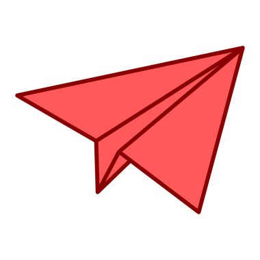 Kağıt uçak ikonu. vektör illüstrasyonu