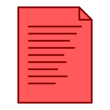 Belge. Web simgesi basit illüstrasyon