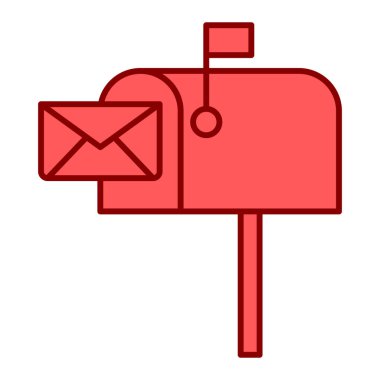 Zarf vektör illüstrasyonlu posta kutusu