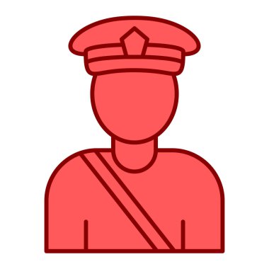 Bir polis simgesinin vektör illüstrasyonu 