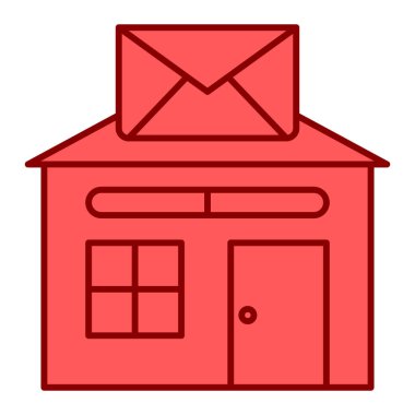 Posta kutusu. Web simgesi basit illüstrasyon