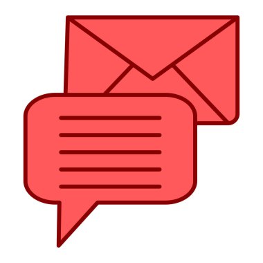 İleti sohbet baloncuğu vektör çizimi grafik tasarımı