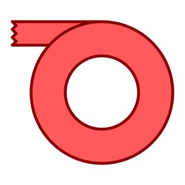 Kırmızı ve beyaz daire simgesinin vektör çizimi