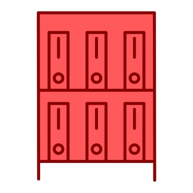 Tek ofis klasörlerinin vektör illüstrasyonu