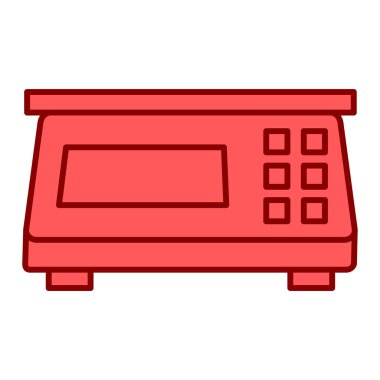 Mikrodalga fırın ikonu. Web için tost makinesi vektör simgelerinin özet çizimi