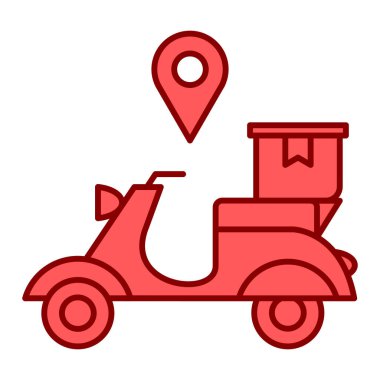 Scooter servis simgesi vektör illüstrasyon grafik tasarımı