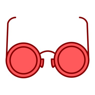 Gözlük ikonu. Web için güneş gözlüğü vektör simgelerinin karikatür çizimi