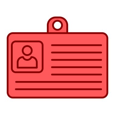 ID kart simgesi vektör illüstrasyonu