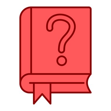 Soru işareti düz biçim vektör illüstrasyon tasarımı içeren kitap