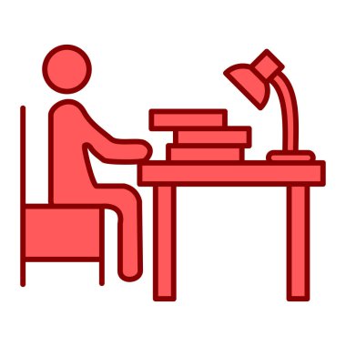 Sandalyede oturan bir kadın ve erkeğin vektör çizimi