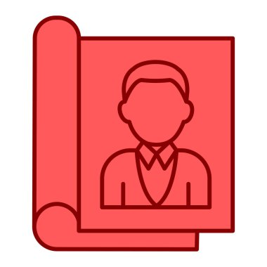 Elinde kitap olan bir adamın vektör çizimi