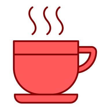 sıcak çay fincanı ikonu vektör illüstrasyon tasarımı