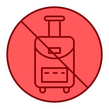 seyahat valizi ikon vektör çizimi