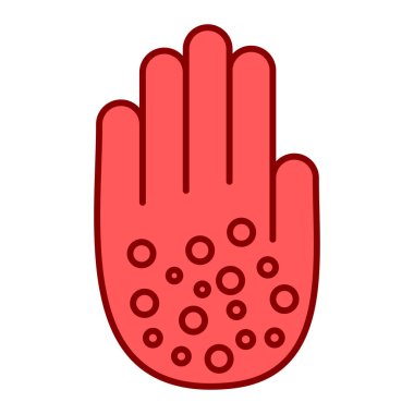 Virüs ikonunu durdur. Tıbbi bakım vektör işareti. beyaz arkaplanda izole.