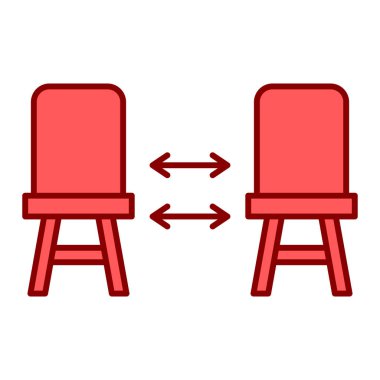 Çizgi film sandalyesinin vektör illüstrasyonu