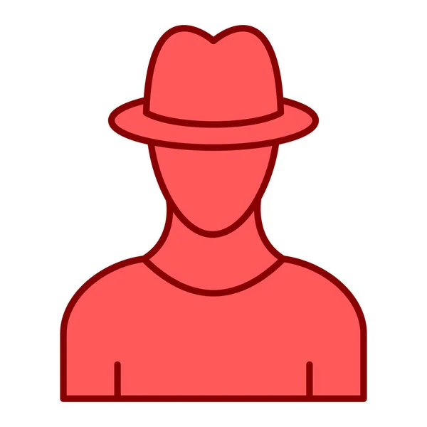 Homme Portant Chapeau Chapeau Vecteur Illustration — Image vectorielle