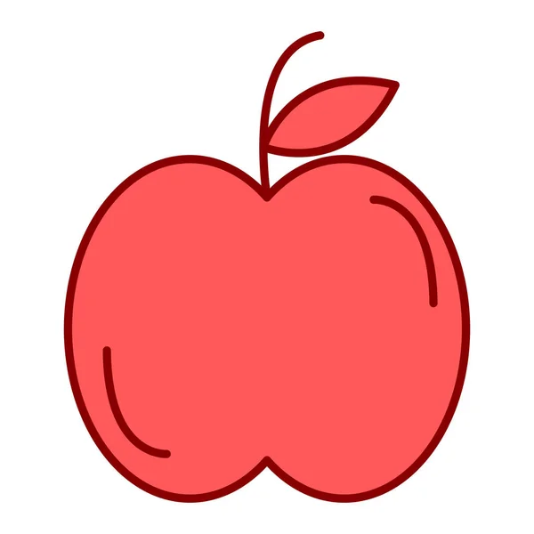 Jabłko Owoce Ikona Wektor Ilustracja Grafika Projekt — Wektor stockowy