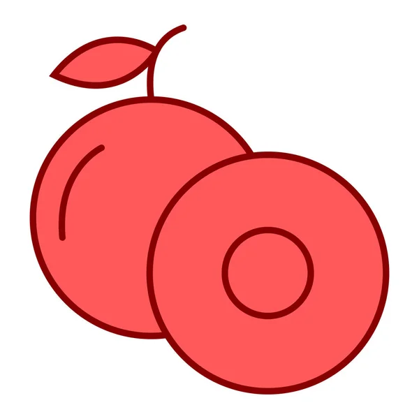 赤いリンゴのアイコン ベクターイラスト — ストックベクタ