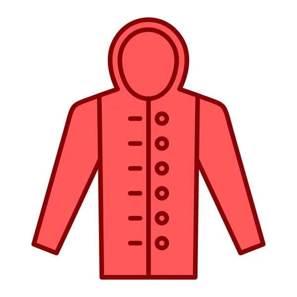 赤いジャケットのアイコン ベクターイラスト — ストックベクタ