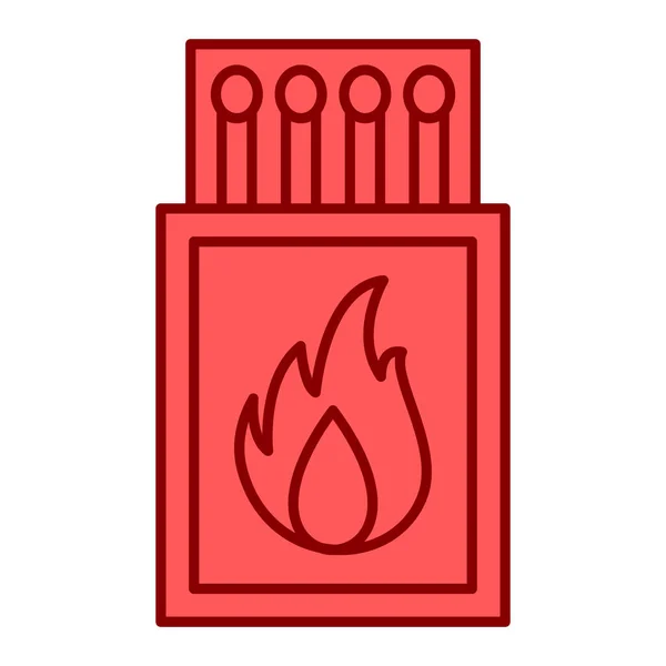 Matches Icon Outline Illustration Burning Fireplace Vector Icons Web — Stock Vector
