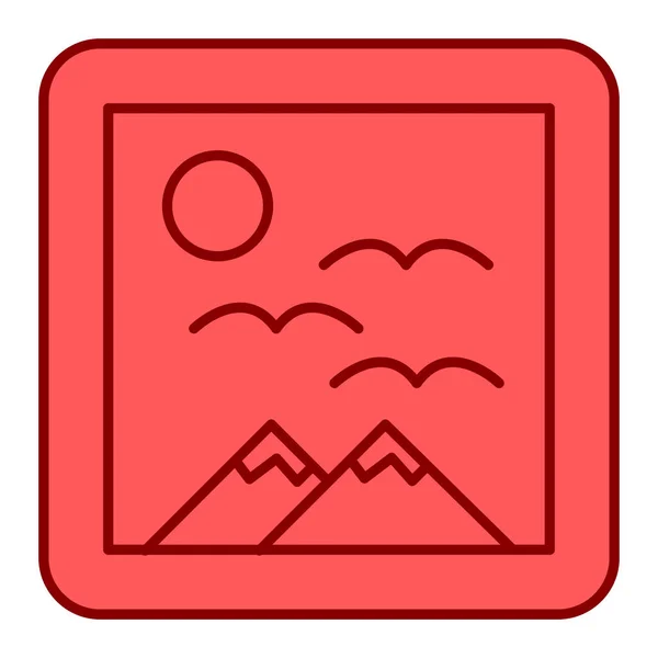 山の風景ベクトル図 — ストックベクタ