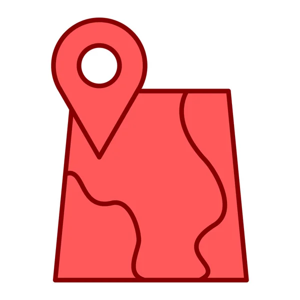 Значок Штифта Карти Окреслення Маршруту Розташування Векторні Ілюстрації Символ Веб — стоковий вектор