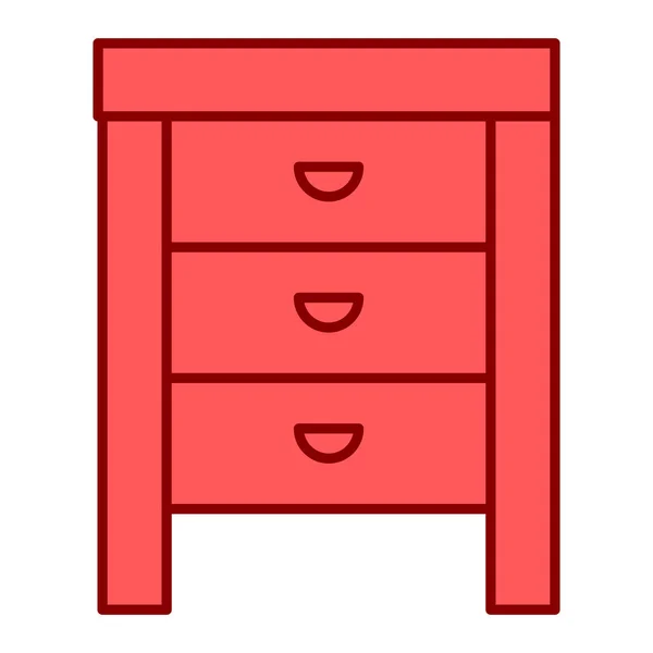 Cabinet Icon Simple Illustration Drawers Vector Icons Web — Stock vektor