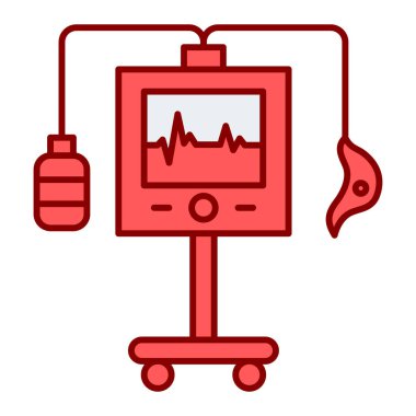 Hastane ikonu. Web için kan vektörü sembolünün özet çizimi