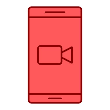 akıllı telefon video vektör illüstrasyon tasarımı