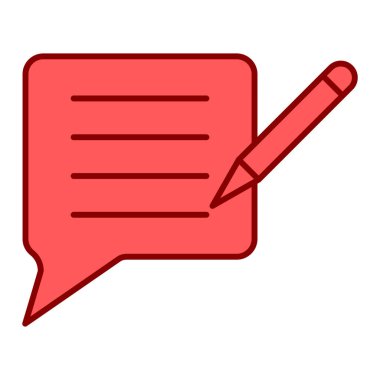 Kalem tasarımı vektör illüstrasyonlu konuşma balonu 