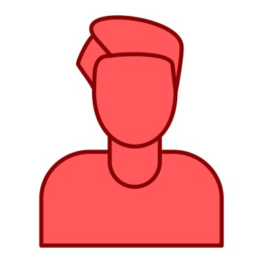 Adam avatar ikonu. Kişisel kullanıcı mesleği ve sosyal tema. Yalnız tasarım. vektör illüstrasyonu