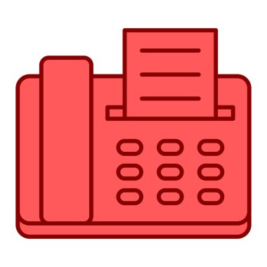 faks. Web simgesi basit illüstrasyon