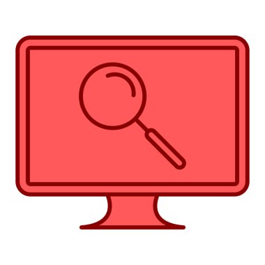 bilgisayar monitörü Büyüteç vektör çizim tasarım ile