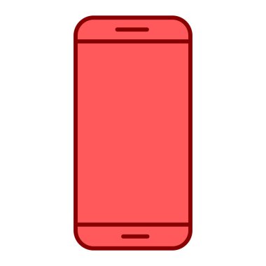 Akıllı telefon aygıtı simgesi. Web için cep telefonu vektör simgelerinin düz çizimi