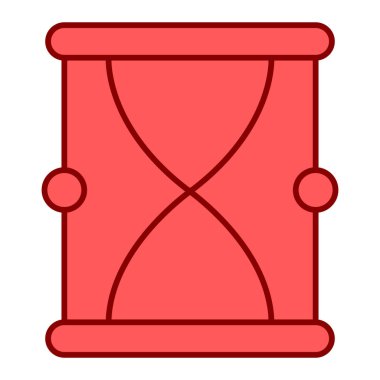 Kum saati ikonu. Beyaz arkaplanda özet zaman çizelgesi