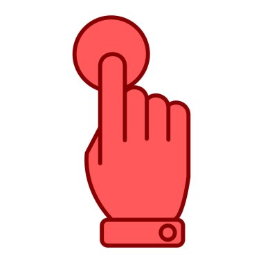 Parmak imleci simgesi olan el. vektör illüstrasyonu