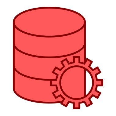 veritabanı vektör düz simgesi