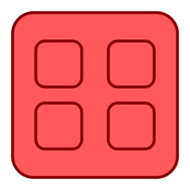 kırmızı ve beyaz kare kare çerçeve vektör illüstrasyon tasarımı