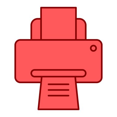 Yazıcı simgesi vektör illüstrasyonu