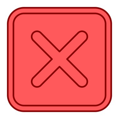 kırmızı ve beyaz kare düğmesi