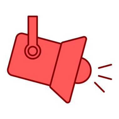 Megafon ikonu vektör illüstrasyonu