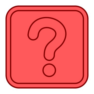 Soru işareti simgesi. Beyaz arka plan üzerinde Internet düğmesi