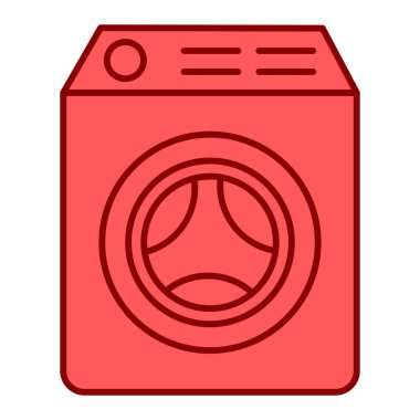 çamaşır makinesi ikon vektör çizimi