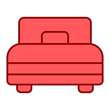 Yatak simgesinin vektör illüstrasyonu