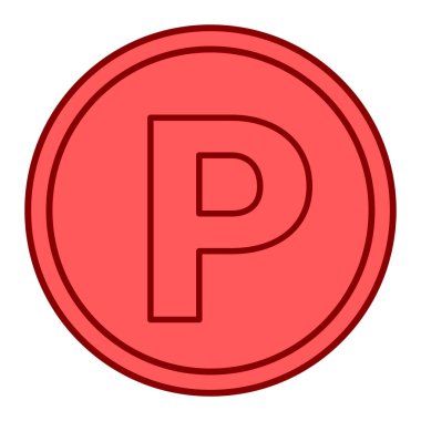 İşaretli kırmızı ve beyaz bir simgenin çizimi