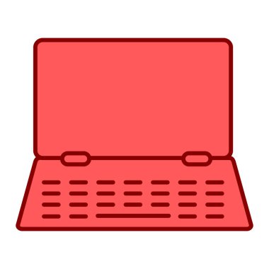 Dizüstü bilgisayar simgesi vektör çizimi