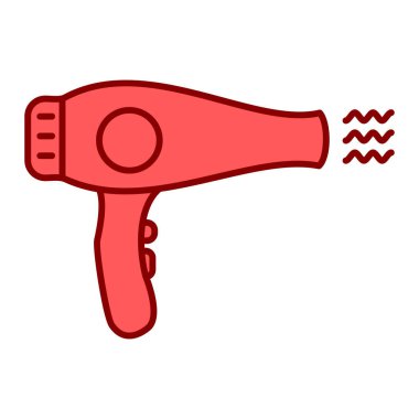 Saç kurutma makinesi ikonu. vektör illüstrasyonu