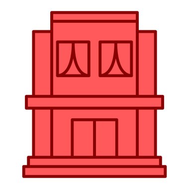 Modern yapı simgesinin vektör illüstrasyonu